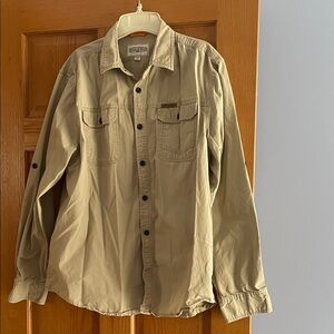 Field & Stream Khaki Shirt with Logo Patch